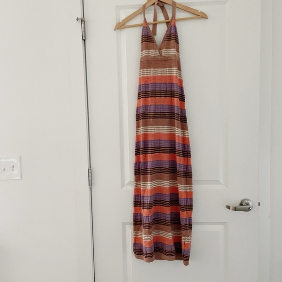 Auguste The Label Macey Crochet Linen Blend Knit Midi Dress Boho - Picture 7 of 11